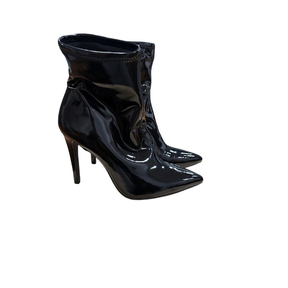 Jessica Simpson Black Patent Leather Boots Size 11